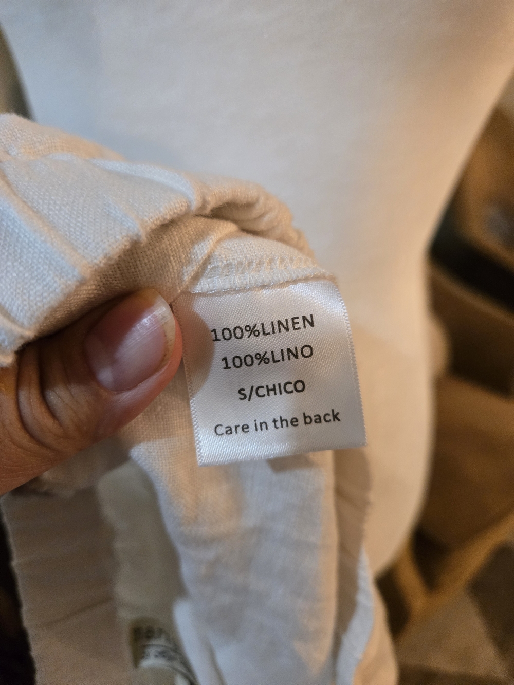 Women's Off-Shoulder Linen Jumpsuit in White - Picture 4 of 5